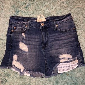 Altar’d State Denim Shorts High Waist Stretch